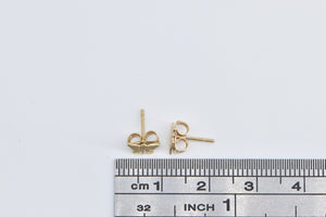 14K Butterfly Beauty Change Symbol Cute Stud Earrings Yellow Gold