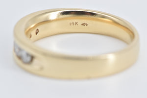 14K 0.70 Ctw Diamond Classic Men's Wedding Band Ring Yellow Gold