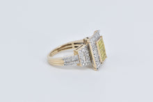 Load image into Gallery viewer, 10K 1.20 Ctw Princess Yellow Diamond Statement Ring White Gold