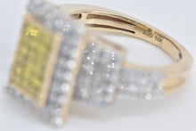 Load image into Gallery viewer, 10K 1.20 Ctw Princess Yellow Diamond Statement Ring White Gold