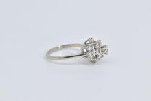 Load image into Gallery viewer, 14K 0.95 Ctw Diamond Round Halo Engagement Ring White Gold