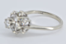 Load image into Gallery viewer, 14K 0.95 Ctw Diamond Round Halo Engagement Ring White Gold