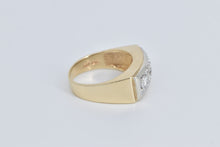 Load image into Gallery viewer, 14K 0.78 Ctw Diamond Squared Three Stone Men&#39;s Ring Yellow Gold