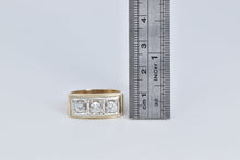 Load image into Gallery viewer, 14K 0.78 Ctw Diamond Squared Three Stone Men&#39;s Ring Yellow Gold