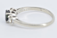 Load image into Gallery viewer, 14K 0.90 Ctw Natural Sapphire Diamond Engagement Ring White Gold