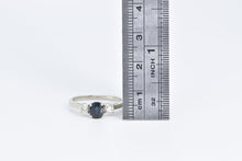 Load image into Gallery viewer, 14K 0.90 Ctw Natural Sapphire Diamond Engagement Ring White Gold