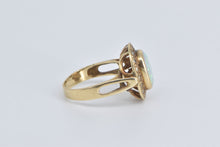 Load image into Gallery viewer, 14K Natural Opal Diamond Halo Ornate Statement Ring Yellow Gold