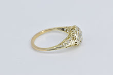 Load image into Gallery viewer, 14K 0.20 Ct Ornate Filigree Diamond Engagement Ring Yellow Gold