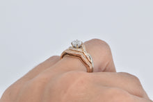 Load image into Gallery viewer, 14K 1.00 Ctw Radiant Diamond Engagement Set Ring Rose Gold