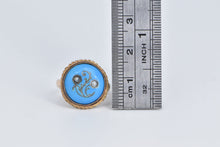 Load image into Gallery viewer, 14K Victorian Turquoise Seed Pearl Swirl Statement Ring Rose Gold