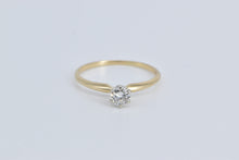 Load image into Gallery viewer, 14K 0.36 Ct Diamond Solitaire Classic Engagement Ring Yellow Gold