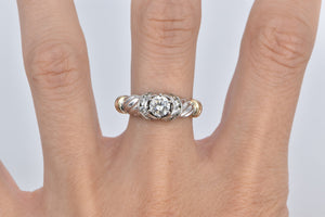 14K 1.50 Ctw Diamond Twist Design Engagement Ring White Gold