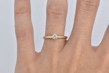 Load image into Gallery viewer, 14K 0.22 Ct Diamond Solitaire Vintage Engagement Ring Yellow Gold