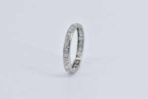 14K 0.50 Ctw Art Deco Diamond Eternity Band Ring White Gold