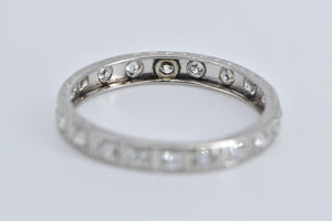 14K 0.50 Ctw Art Deco Diamond Eternity Band Ring White Gold