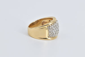 14K 1.00 Ctw Pave Diamond Encrusted Fashion Band Ring Yellow Gold