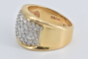 14K 1.00 Ctw Pave Diamond Encrusted Fashion Band Ring Yellow Gold