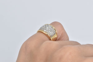 14K 1.00 Ctw Pave Diamond Encrusted Fashion Band Ring Yellow Gold