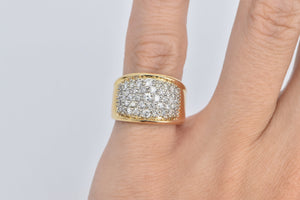 14K 1.00 Ctw Pave Diamond Encrusted Fashion Band Ring Yellow Gold