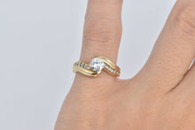 Load image into Gallery viewer, 14K 0.75 Ctw Diamond Solitaire Bypass Engagement Ring Yellow Gold