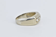 Load image into Gallery viewer, 14K 0.51 Ctw Three Stone Diamond Squared Band Ring White Gold