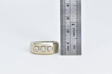 Load image into Gallery viewer, 14K 0.51 Ctw Three Stone Diamond Squared Band Ring White Gold