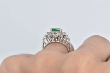 Load image into Gallery viewer, 14K 1.50 Ctw Natural Emerald Diamond Engagement Ring Yellow Gold