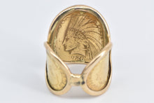 Load image into Gallery viewer, 18K 1926 $10 Indian Head Authentic US Peru Coin Ring Yellow Gold