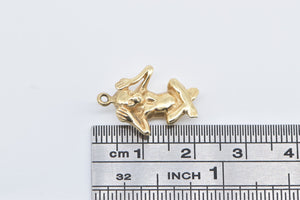 14K Hear No Evil Monkey Novelty 3D Symbol Charm/Pendant Yellow Gold