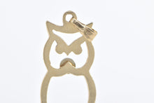 Load image into Gallery viewer, 14K Diamond Accent Owl Cut Out Wisdom Symbol Charm/Pendant Yellow Gold