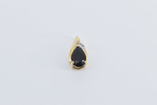 Load image into Gallery viewer, 14K Pear Black Onyx Diamond Accent Fashion Pendant Yellow Gold