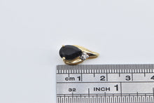 Load image into Gallery viewer, 14K Pear Black Onyx Diamond Accent Fashion Pendant Yellow Gold