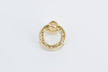 Load image into Gallery viewer, 14K 0.32 Ctw Diamond Pearl Vintage Circle Round Pendant Yellow Gold