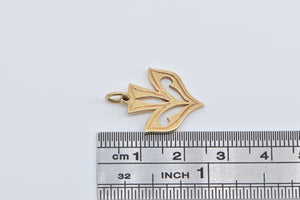 14K James Avery Dove Thistle Designer Charm/Pendant Yellow Gold