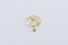 Load image into Gallery viewer, 14K #1 Number One Aunt Family Word Cut Out Charm/Pendant Yellow Gold