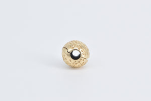 14K Pandora Floral Lucerne Retired Clip Ball Charm/Pendant Yellow Gold