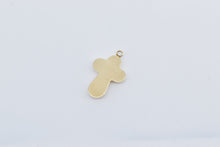 Load image into Gallery viewer, 14K Puffy Cross Christian Faith Jesus Symbol Charm/Pendant Yellow Gold