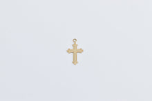 Load image into Gallery viewer, 14K Classic Cross Symbol Christian Jesus Christ Charm/Pendant Yellow Gold