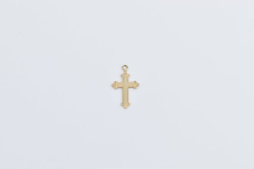 14K Classic Cross Symbol Christian Jesus Christ Charm/Pendant Yellow Gold