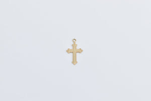 14K Classic Cross Symbol Christian Jesus Christ Charm/Pendant Yellow Gold