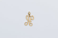 Load image into Gallery viewer, 14K H Letter Monogram Name Initial Charm/Pendant Yellow Gold