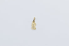 Load image into Gallery viewer, 14K B Cursive Letter Monogram Initial Charm/Pendant Yellow Gold