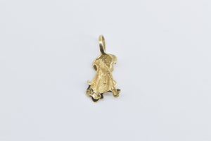 14K Puppy Dog Animal Pet Lover Mans Best Friend Charm/Pendant Yellow Gold