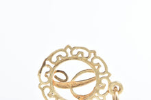 Load image into Gallery viewer, 14K C Cursive Letter Initial Monogram Filigree Charm/Pendant Yellow Gold