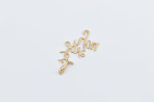 Load image into Gallery viewer, 14K I Love You Word Cut Out Cursive Message Charm/Pendant Yellow Gold