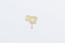 Load image into Gallery viewer, 14K 100% Cutie Cute Word Cut Out Message Charm/Pendant Yellow Gold