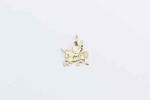 14K Unicorn Magical Animal Unique Symbol Charm/Pendant Yellow Gold