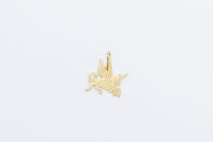 14K Unicorn Magical Animal Unique Symbol Charm/Pendant Yellow Gold