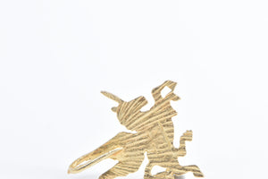 14K Unicorn Magical Animal Unique Symbol Charm/Pendant Yellow Gold