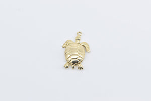 14K 3D Articulated Sea Turtle Ocean Animal Charm/Pendant Yellow Gold